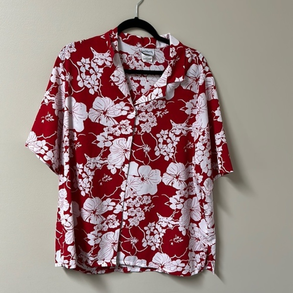 Bon Worth‎ Woman XL red floral. E40